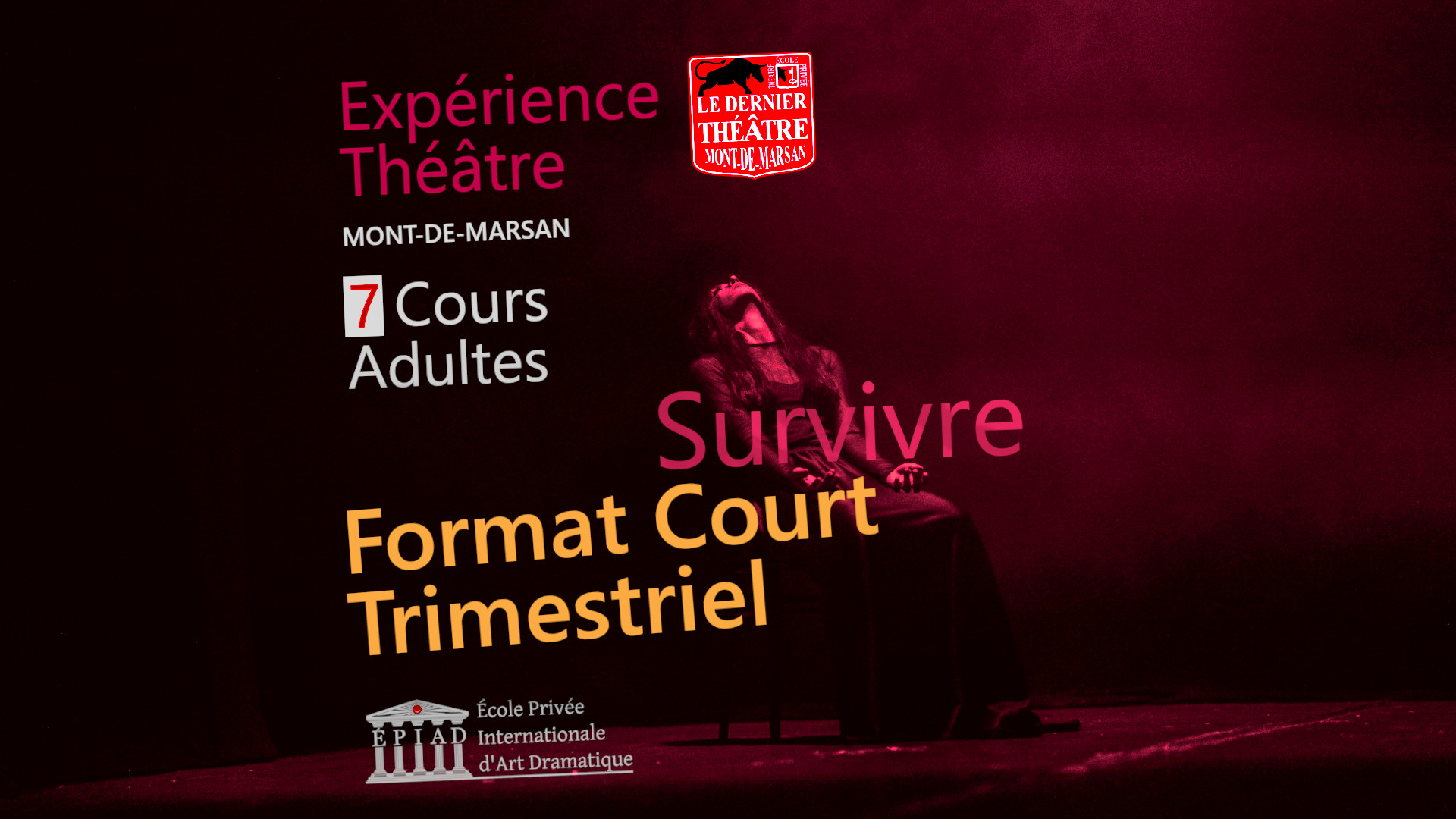 EPIAD Le dernier théâtre - École privée internationale d'art Dramatique - Cours trimestriels Adultes