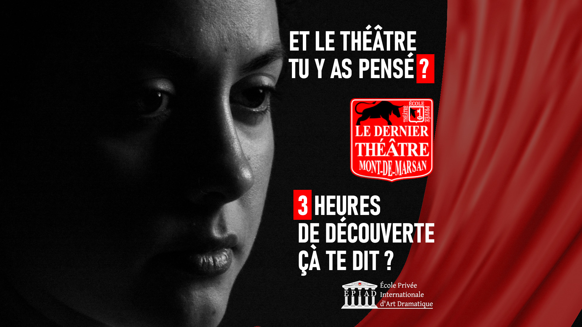 EPIAD Le dernier théâtre - École privée internationale d'art Dramatique - Cours format découverte Adultes